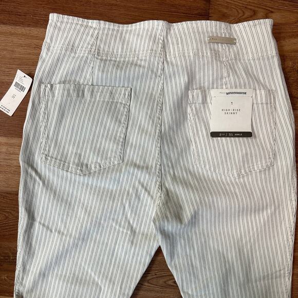 Anthropologie Pilcro NWT High Rise Skinny Pin Striped Jeans - Picture 9 of 9